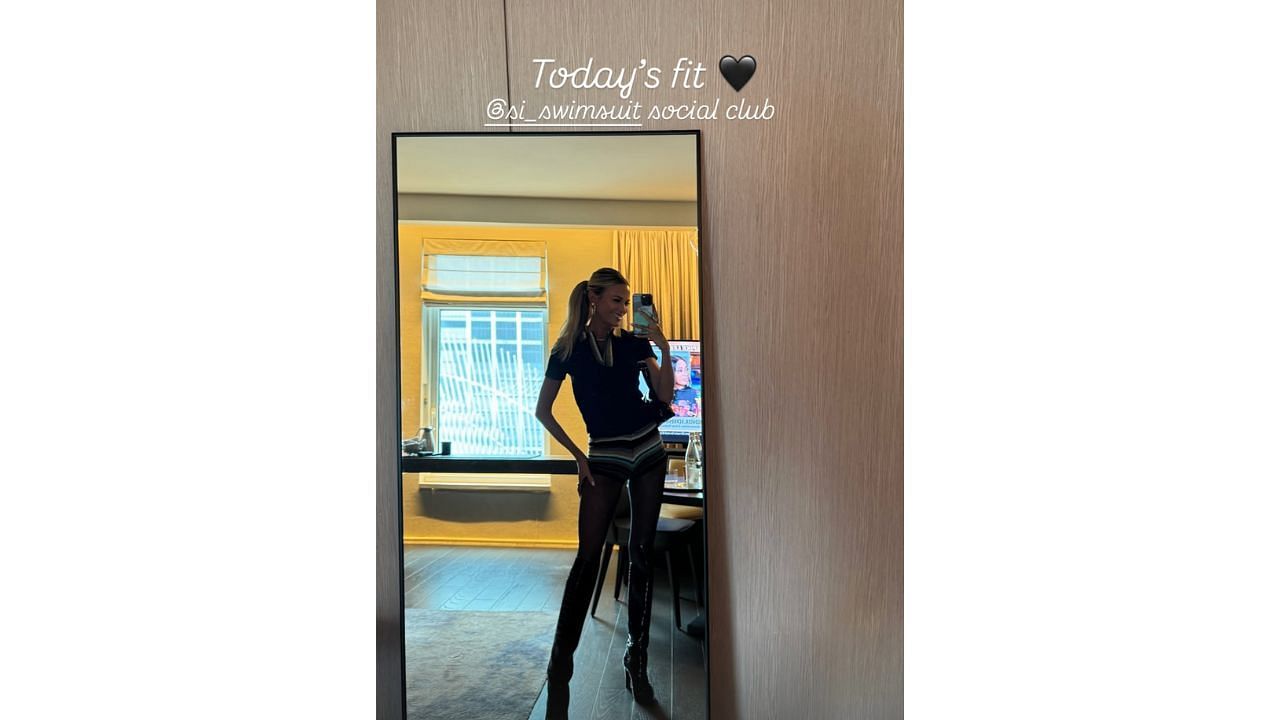 Jena Sims showed off her outfit for the day for the Swimsuit Edition party (Instagram/jenamsims)